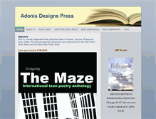 Tablet Screenshot of adonisdesignspress.com
